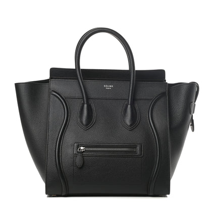 Celine Drummed Calfskin Mini Luggage Black 1 of 9