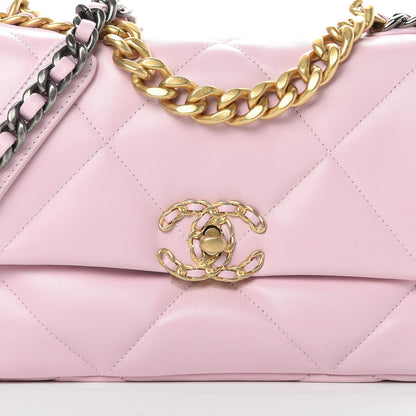 Chanel Lambskin Quilted Medium Chanel 19 Flap Light Pink 8 of 11