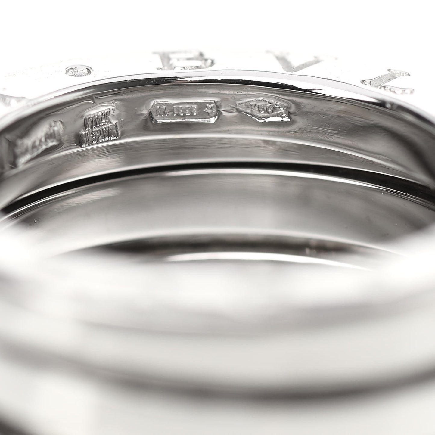 18K White Gold B.Zero1 Four-Band Ring 48 4.25