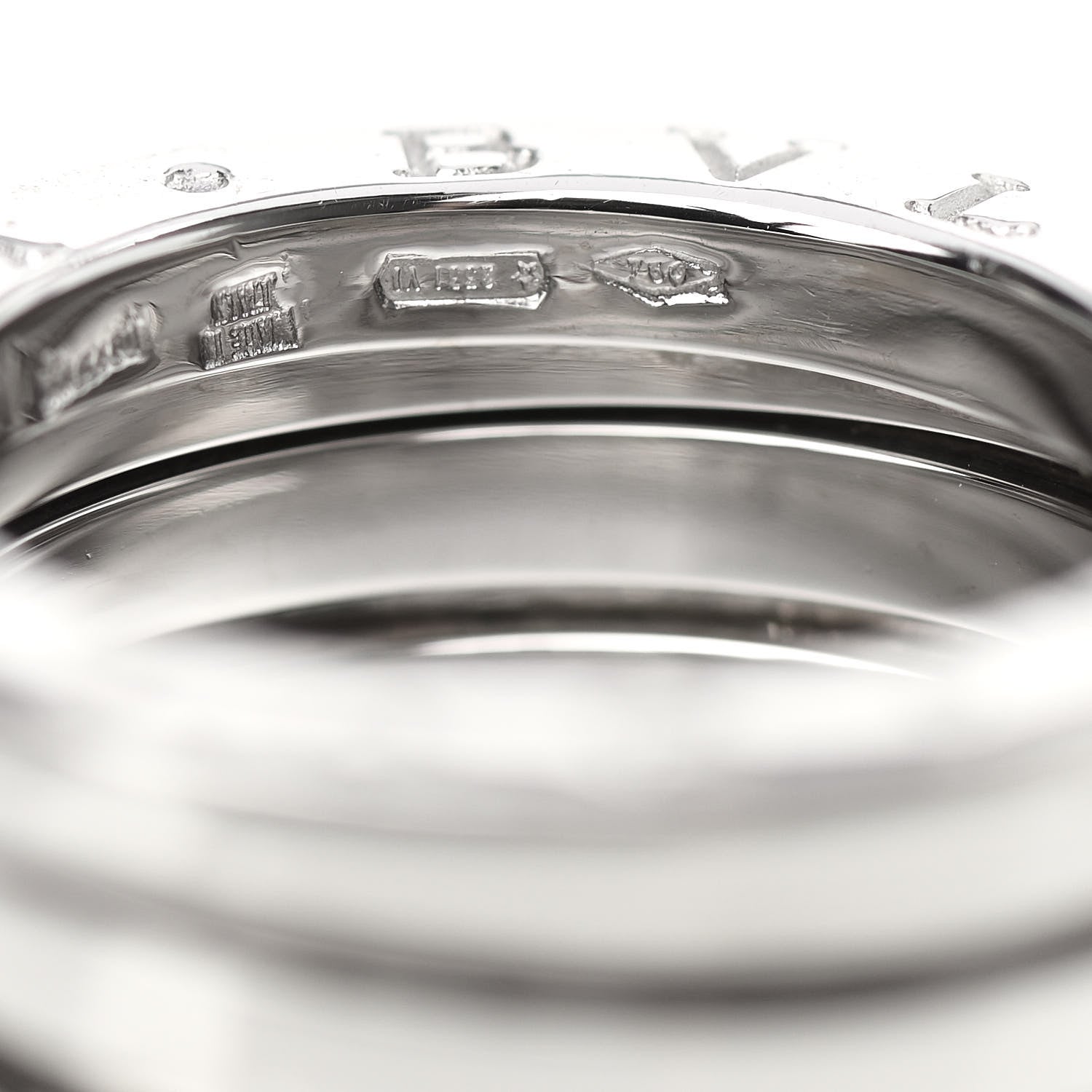 Bulgari 18K White Gold B.Zero1 Four-Band Ring 48 4.25 6 of 6