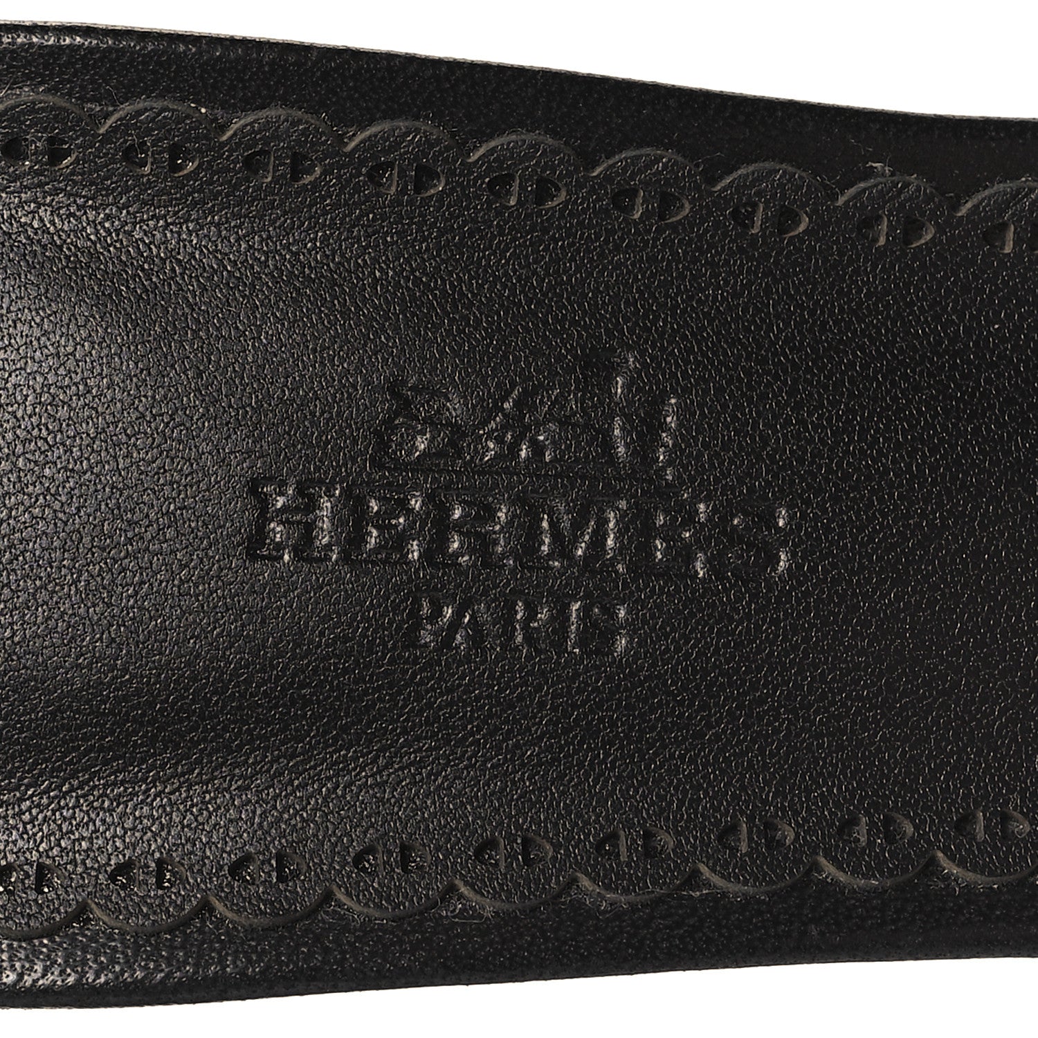 Hermes Lambskin Embroidered Gwladys Sandals 38 Black 8 of 9