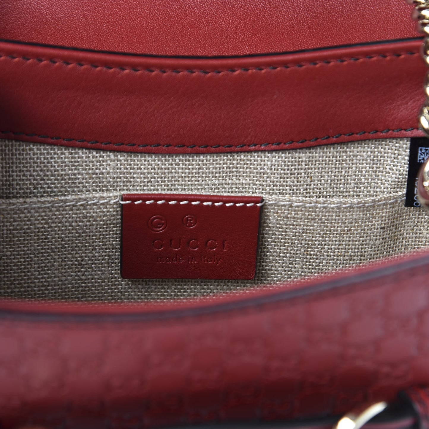 Soft Microguccissima Mini Emily Chain Shoulder Bag Rosso