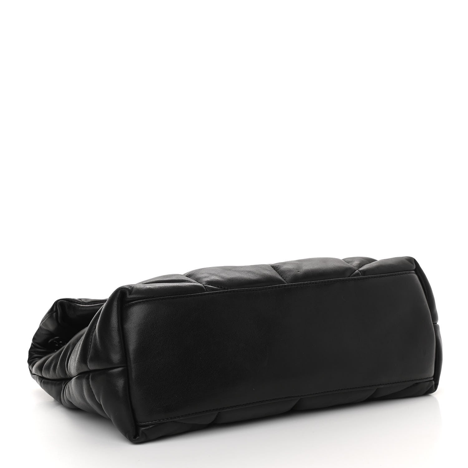 Saint Laurent Lambskin Quilted Medium Loulou Puffer Monogram Chain Satchel Black 4 of 11