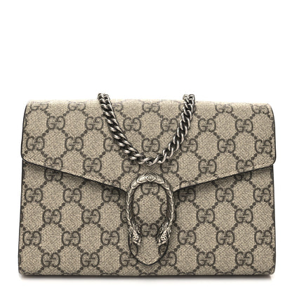 Gucci GG Supreme Monogram Mini Dionysus Chain Wallet Beige Taupe 1 of 9