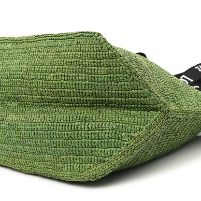 Loewe Raffia Paulas Ibiza Fold Shopper Tote Green 9 of 10