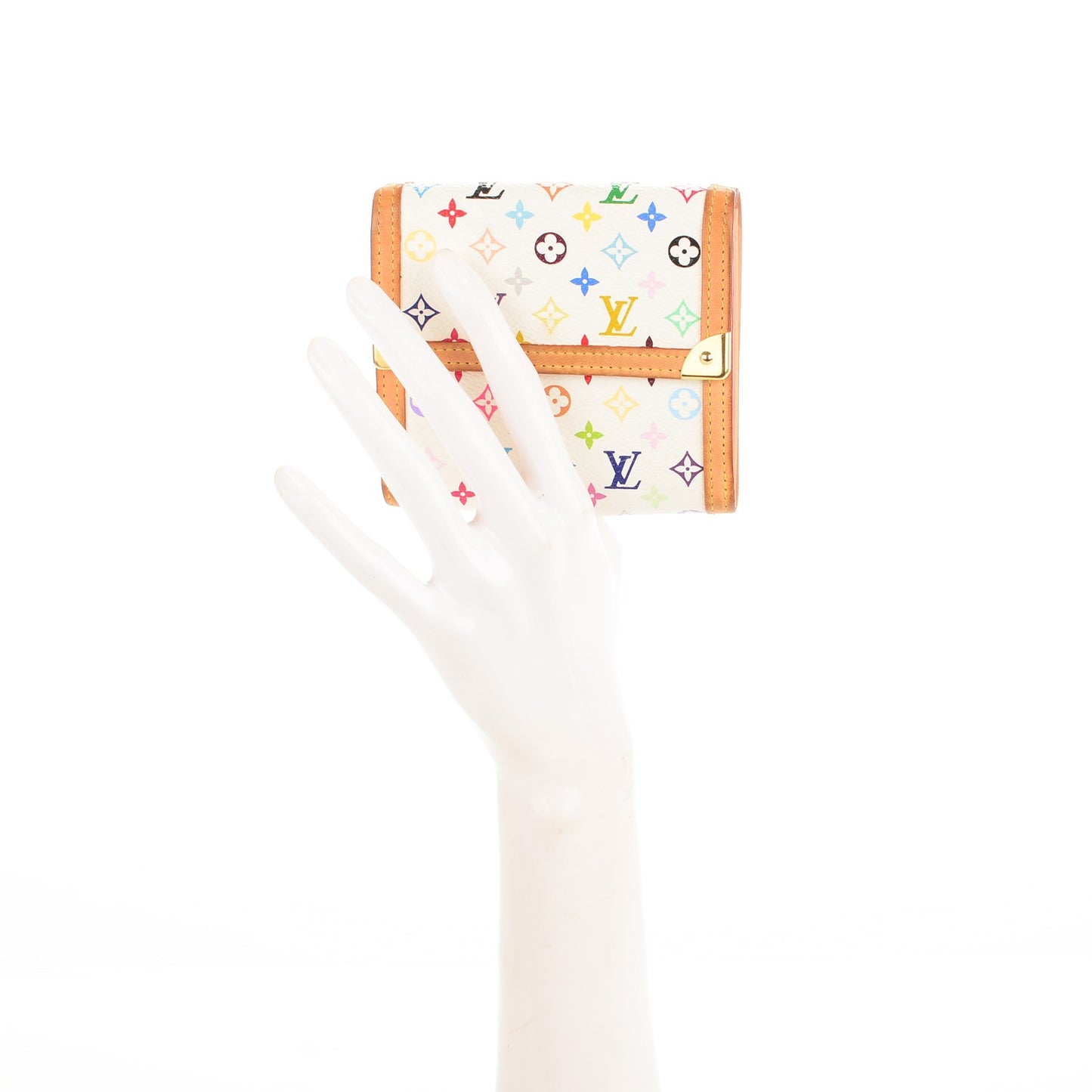 Monogram Multicolor Porte-Monnaie Billets Wallet White
