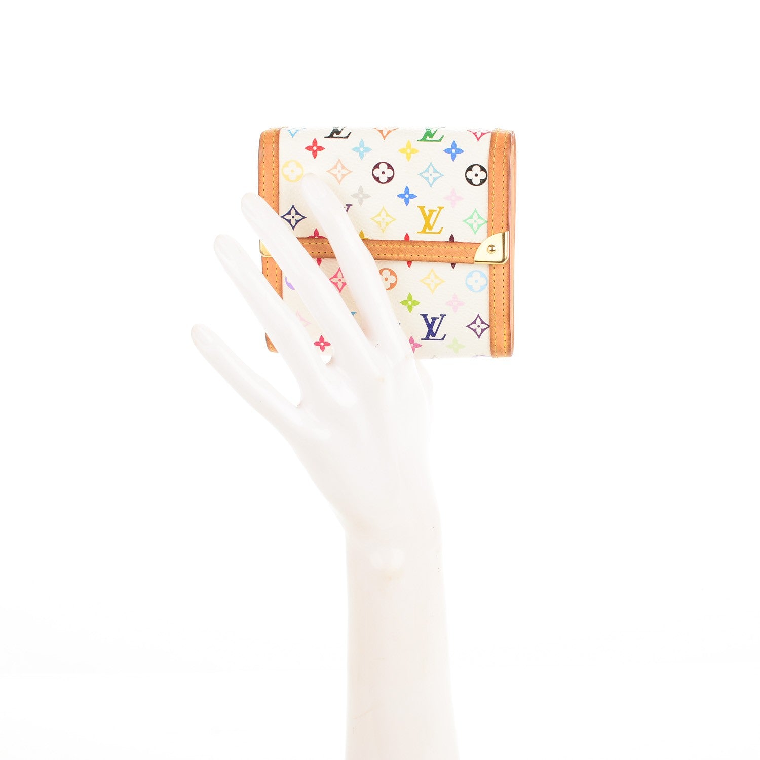 Louis Vuitton Monogram Multicolor Porte-Monnaie Billets Wallet White 2 of 9