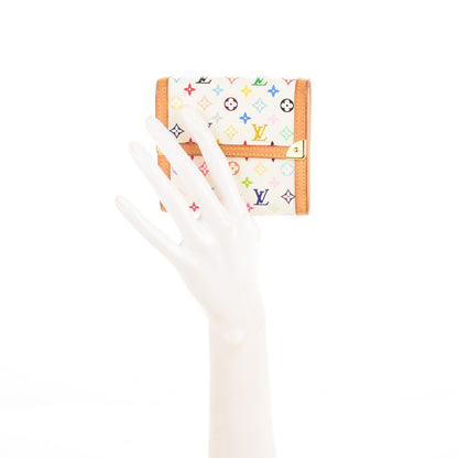 Louis Vuitton Monogram Multicolor Porte-Monnaie Billets Wallet White 2 of 9