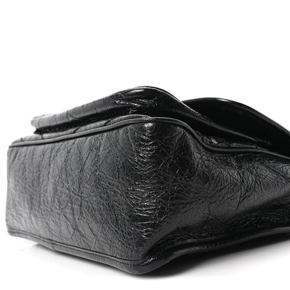 Saint Laurent Crinkled Calfskin Matelasse Monogram Medium Niki Chain Satchel Black 9 of 9