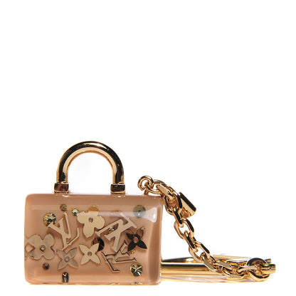 Louis Vuitton Resin Inclusion Speedy Bag Charm Key Chain Beige 4 of 4