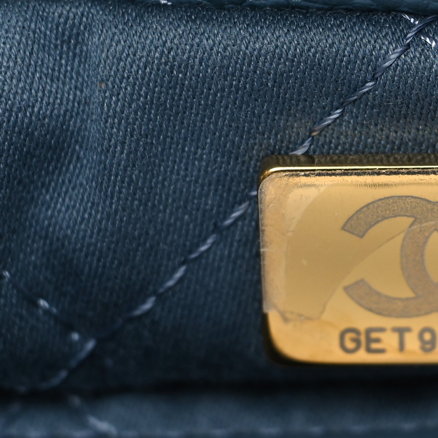 Shiny Caviar Quilted Small Chanel 22 Blue