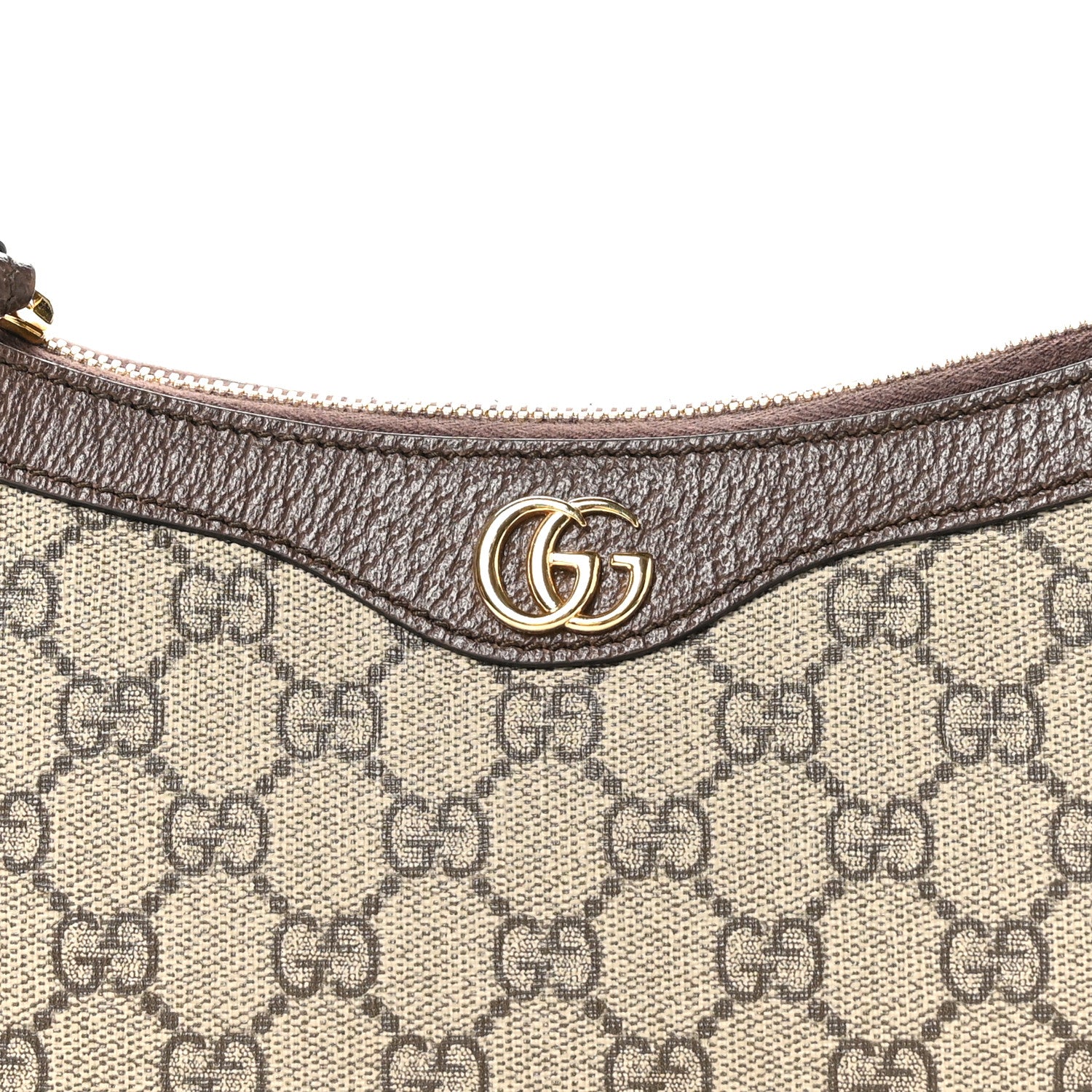 Gucci GG Supreme Monogram Textured Dollar Calfskin Small Ophidia Hobo Beige Ebony New Acero 8 of 11