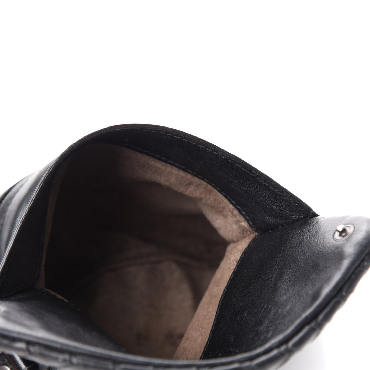 Nappa Intrecciato Mini Chain Messenger Black