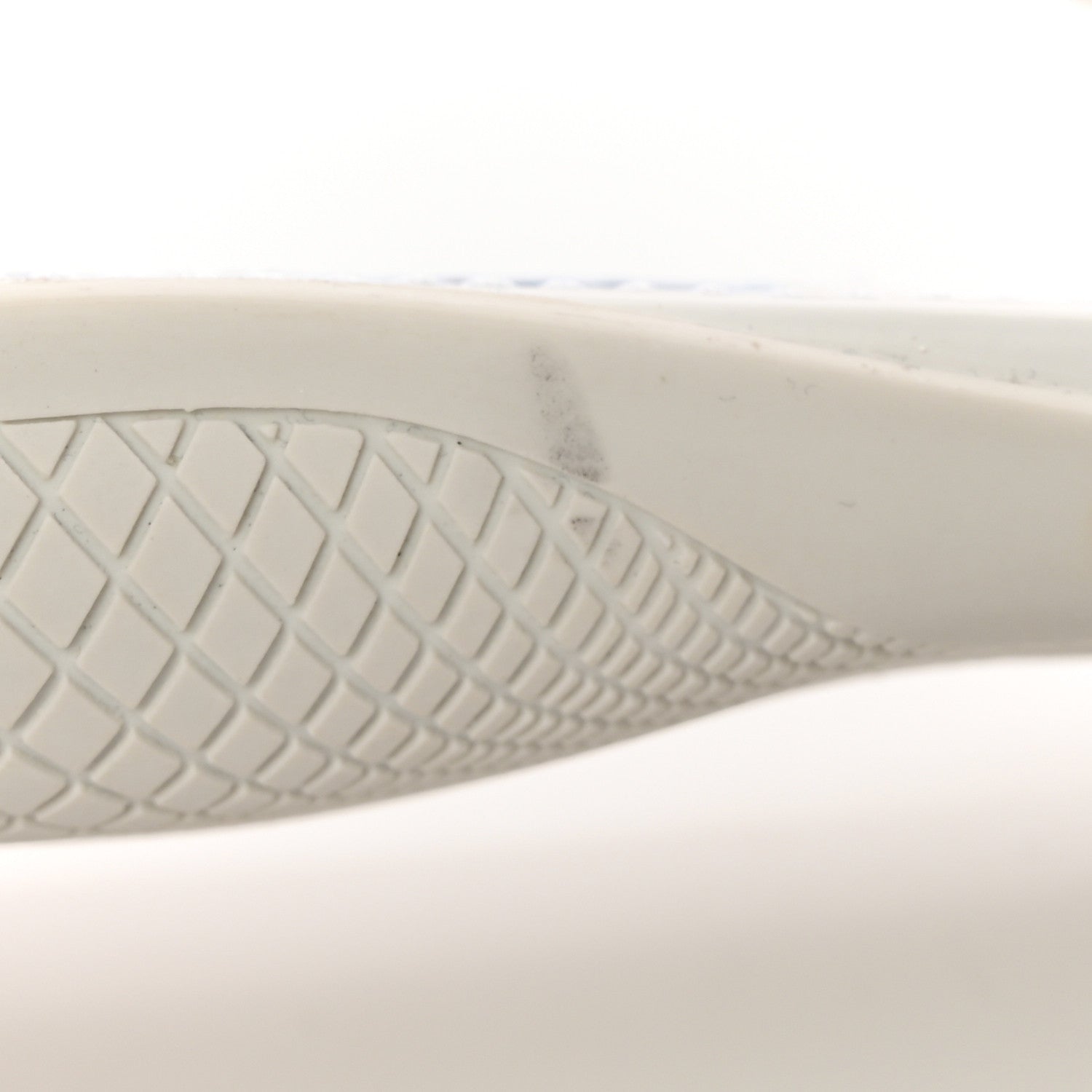 Prada Spazzolato Triangle Logo Pointed Toe Slingback Flats 37 White 9 of 12