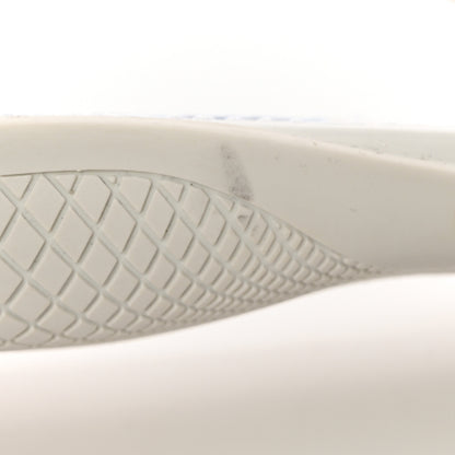 Prada Spazzolato Triangle Logo Pointed Toe Slingback Flats 37 White 9 of 12