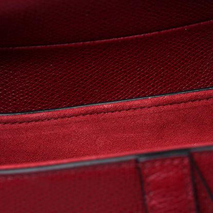 Christian Dior Grained Calfskin Saddle Bag Red 10 of 11