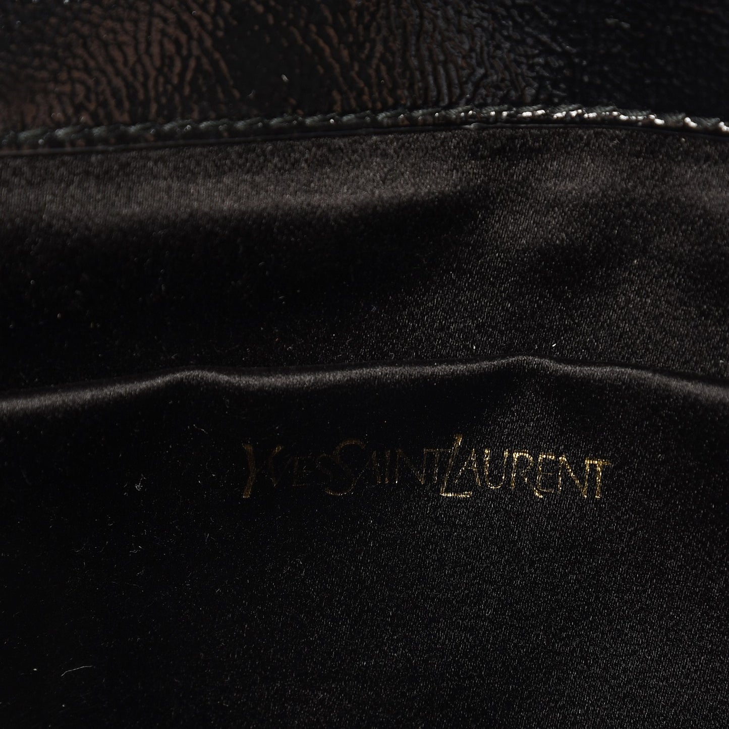 Textured Patent Monogram Large Belle De Jour Clutch Black