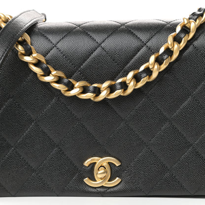 Chanel Caviar Quilted Medium Fashion Therapy Flap Bag Black 10 of 11