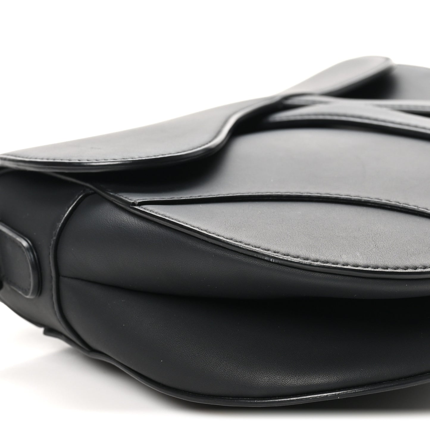 Ultra Matte Calfskin Saddle Bag Black