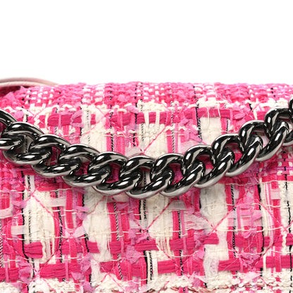 Chanel Patent Tweed Medium Boy Flap White 8 of 12