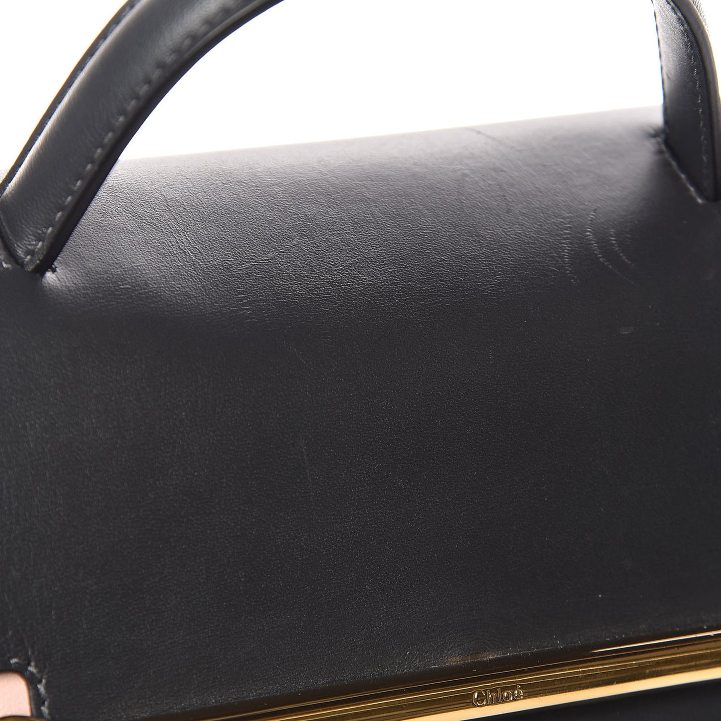 Calfskin Medium Clare Top Handle Bag Motty Grey