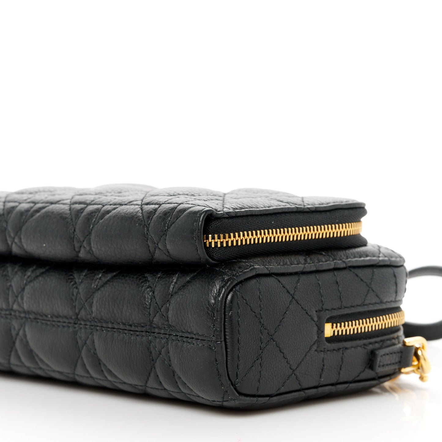 Supple Calfskin Caro Double Pouch Black