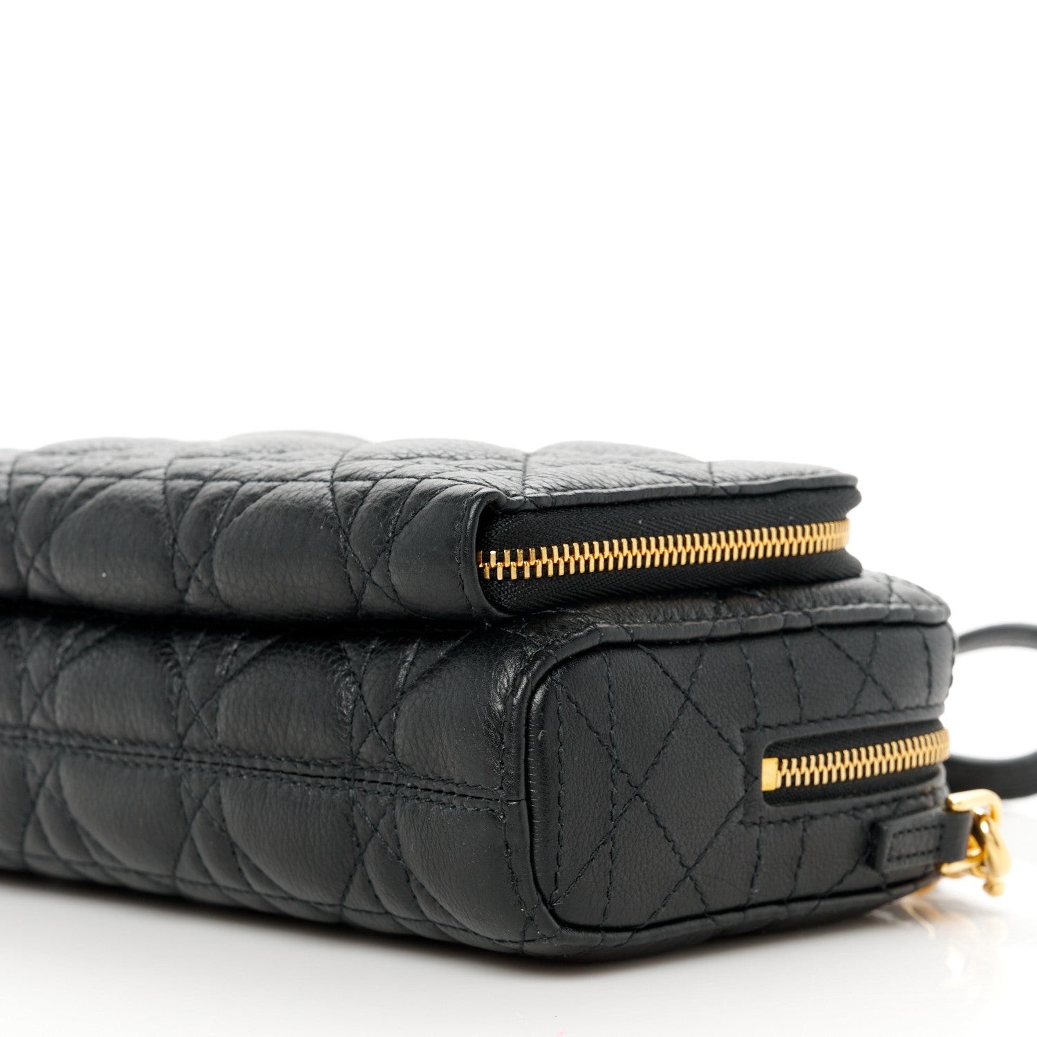 Christian Dior Supple Calfskin Caro Double Pouch Black 10 of 10