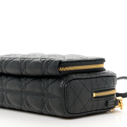 Christian Dior Supple Calfskin Caro Double Pouch Black 10 of 10