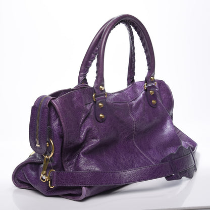 Balenciaga Agneau Classic Gold Hardware Part Time Dark Violet 2 of 9