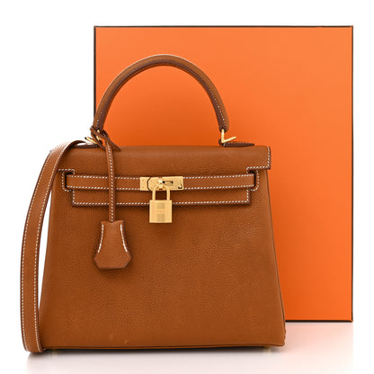 Hermes Barenia Faubourg Kelly Retourne 25 Fauve 13 of 13