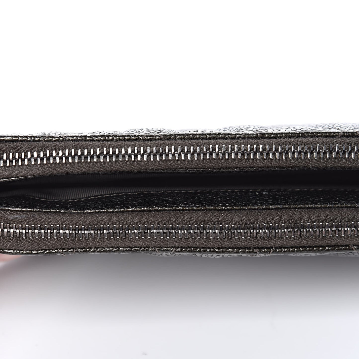 Caviar Quilted Small Clutch With Chain Dark Charcoal