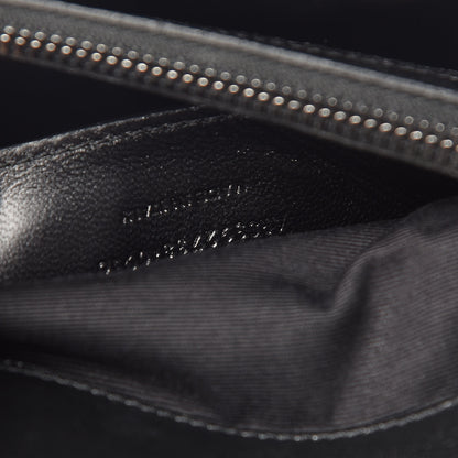 Saint Laurent Sheepskin Matelasse Chevron Monogram Large College Satchel Black 8 of 10