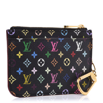 Louis Vuitton Monogram Multicolor Key Pouch Black Violet 3 of 8