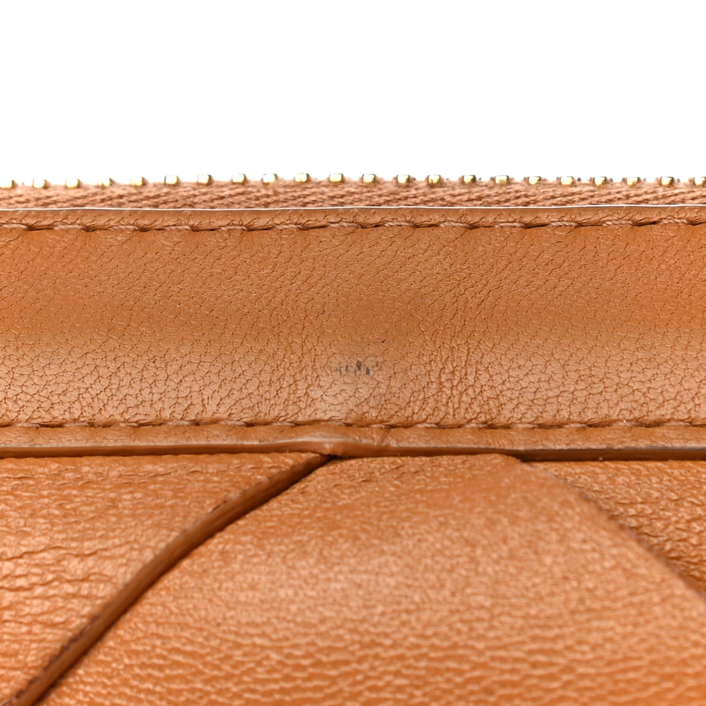 Nappa Maxi Blown Up Intrecciato Pouch Clutch Caramel
