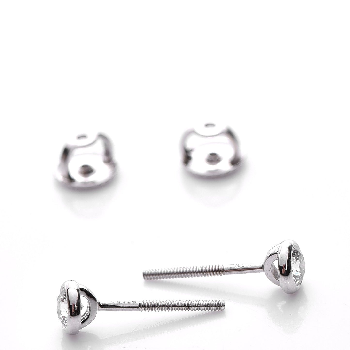 Platinum Diamond .34ctw Elsa Peretti Diamonds By The Yard Earrings