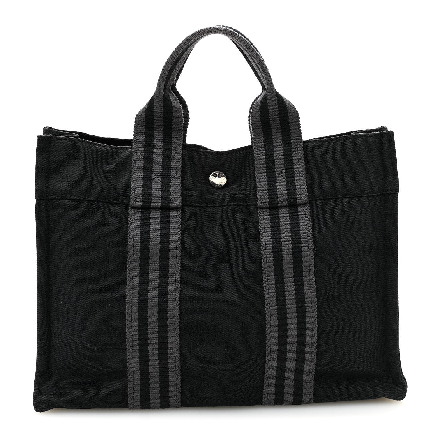Hermes Canvas Herline PM Tote Black 1 of 9