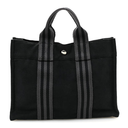 Hermes Canvas Herline PM Tote Black 1 of 9