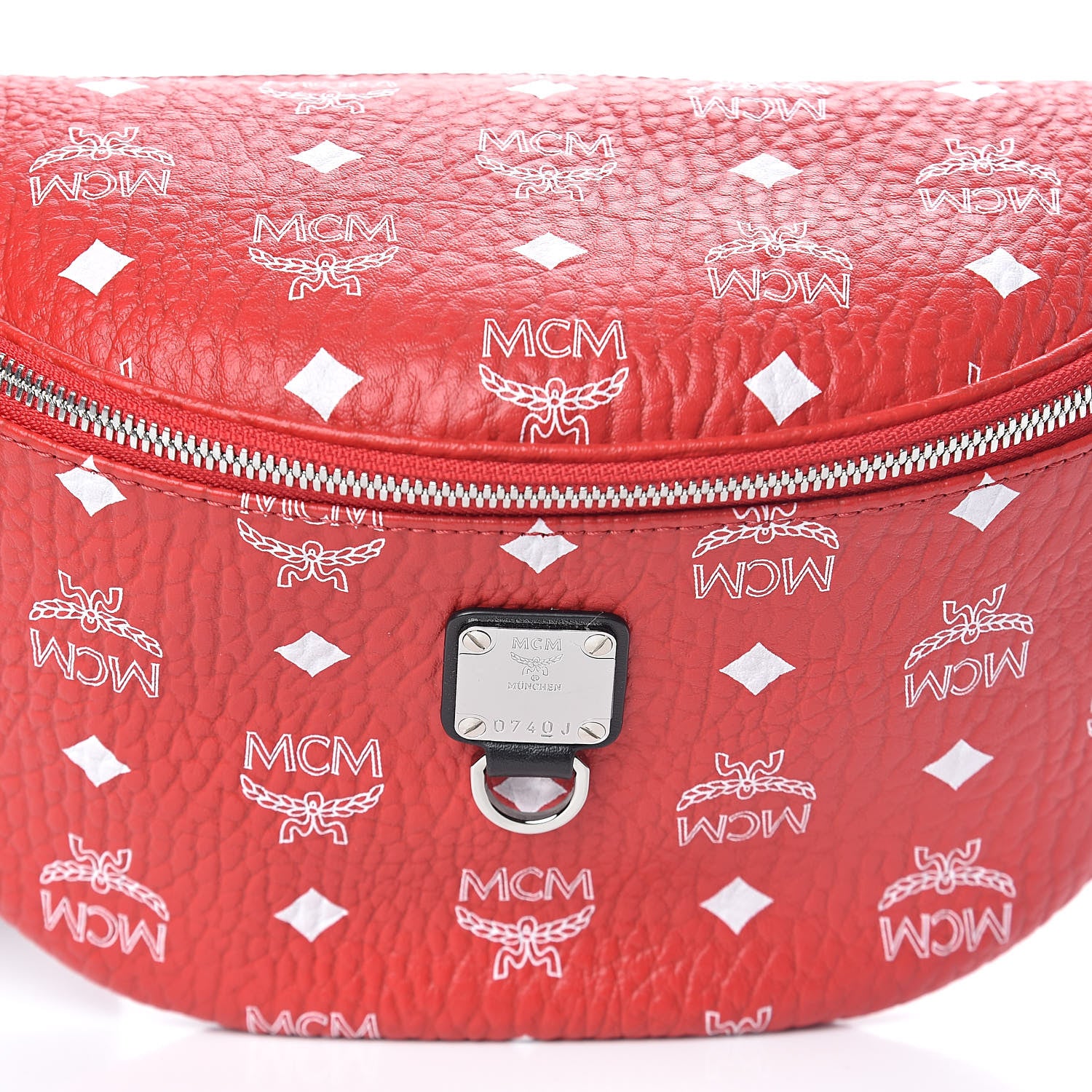 MCM Visetos Large Fursten Belt Bag Red 7 of 9