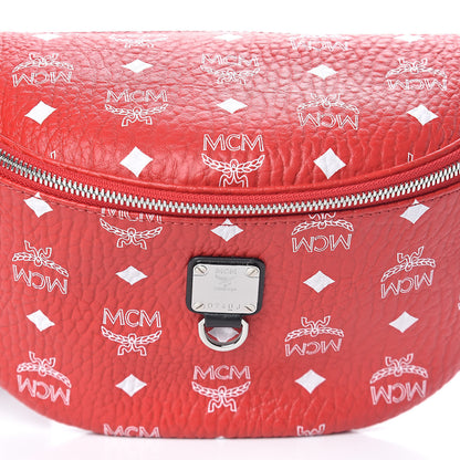 MCM Visetos Large Fursten Belt Bag Red 7 of 9