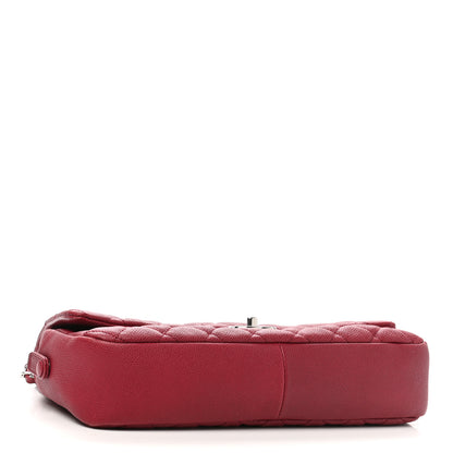 Chanel Caviar Quilted Jumbo Easy Flap Dark Pink 4 of 15