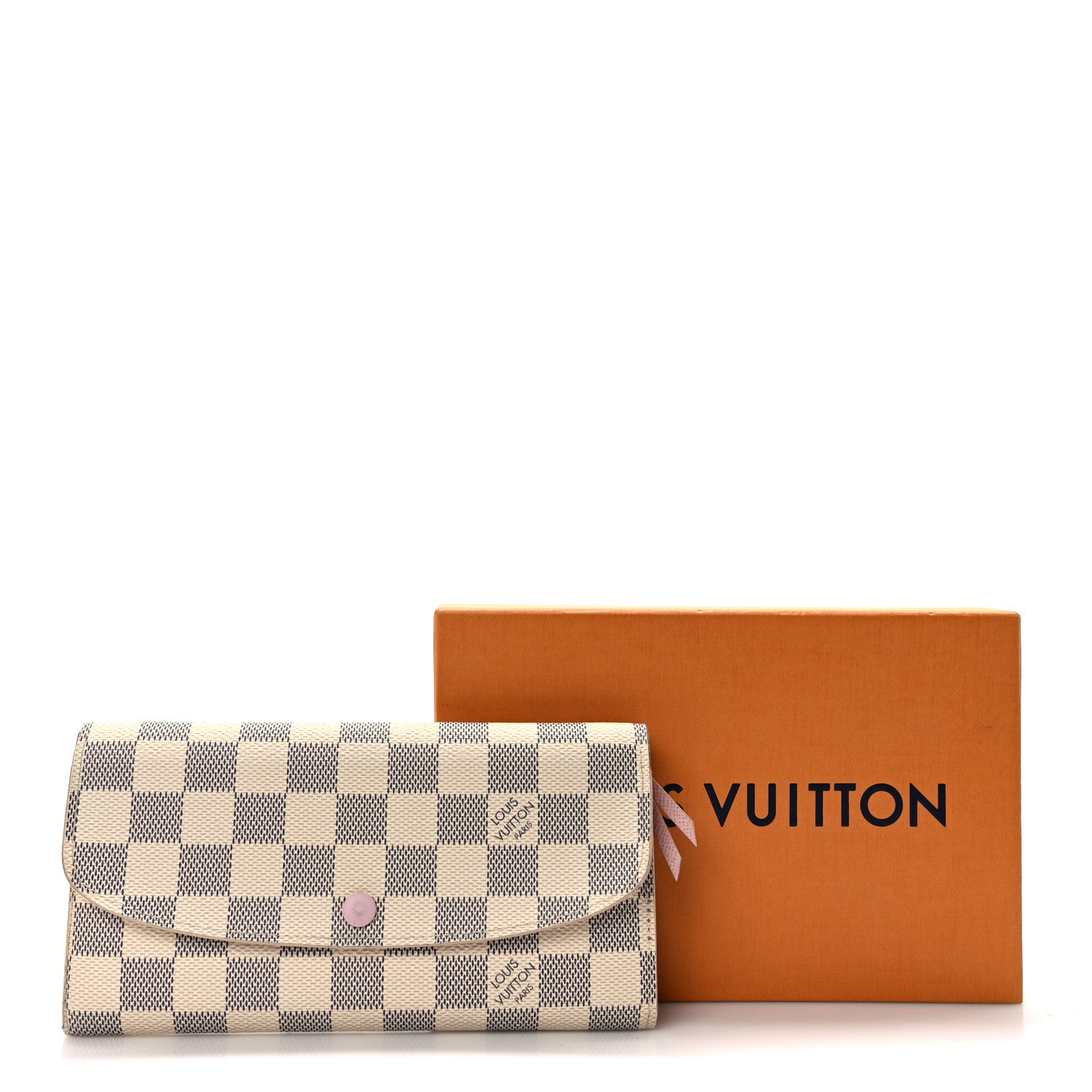 Louis Vuitton Damier Azur Emilie Wallet Rose Ballerine 9 of 9