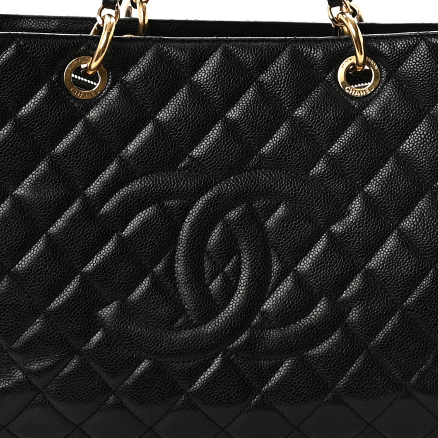 Chanel Caviar Quilted XL Grand Shopping Tote GST Black 8 of 10