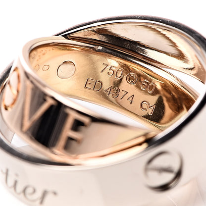 Cartier 18K White Pink Gold 5.5mm Astro LOVE Ring 50 5.5 5 of 5