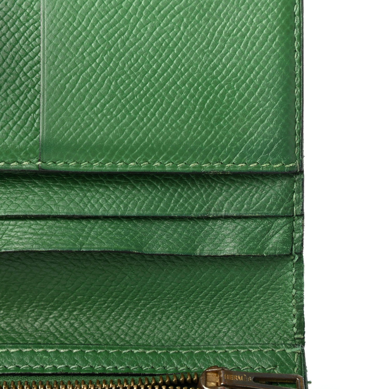 Hermes Epsom Bearn Gusset Wallet Vert Bengale 7 of 14