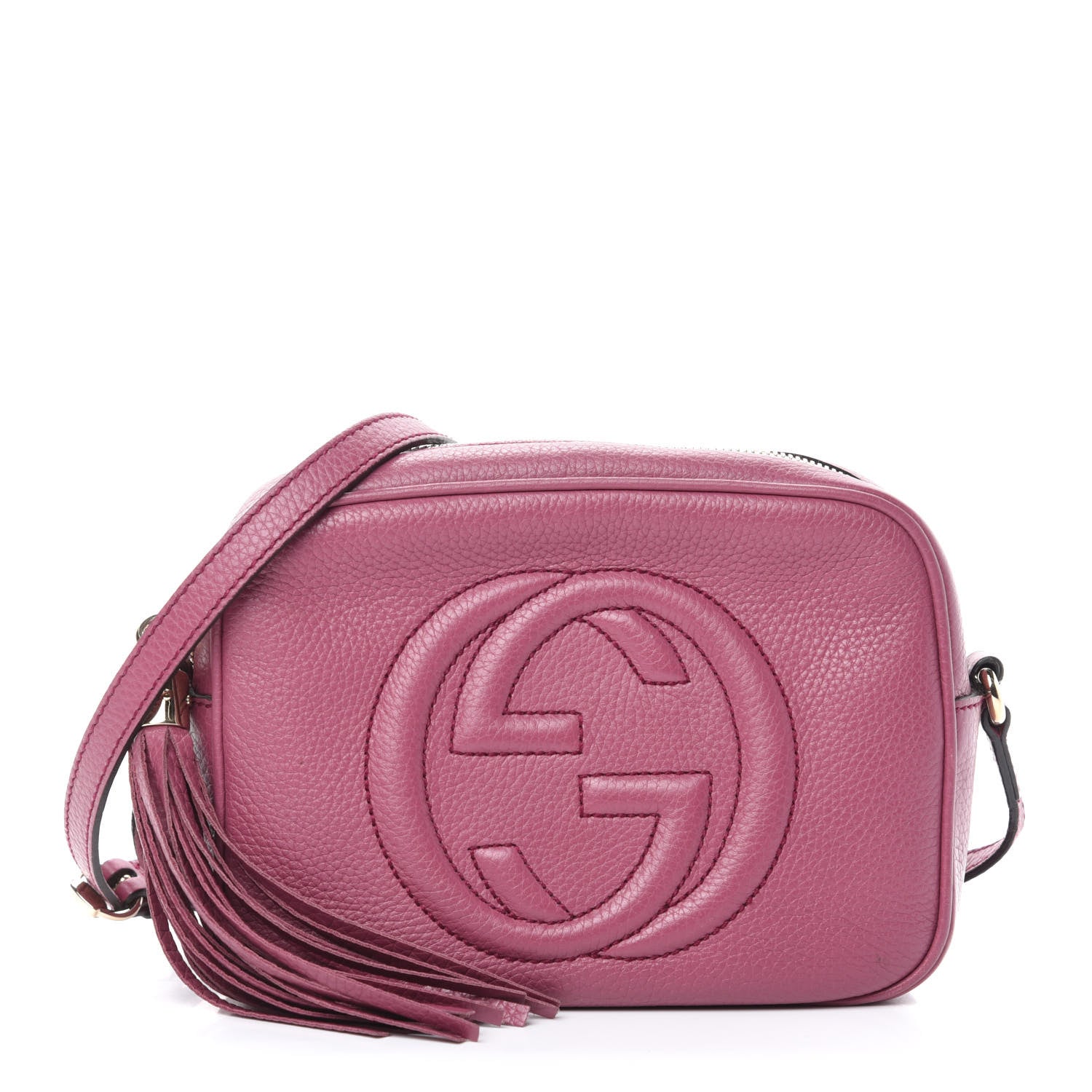 Gucci Pebbled Calfskin Small Soho Disco Bag Peonia Flower 1 of 12