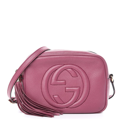 Gucci Pebbled Calfskin Small Soho Disco Bag Peonia Flower 1 of 12