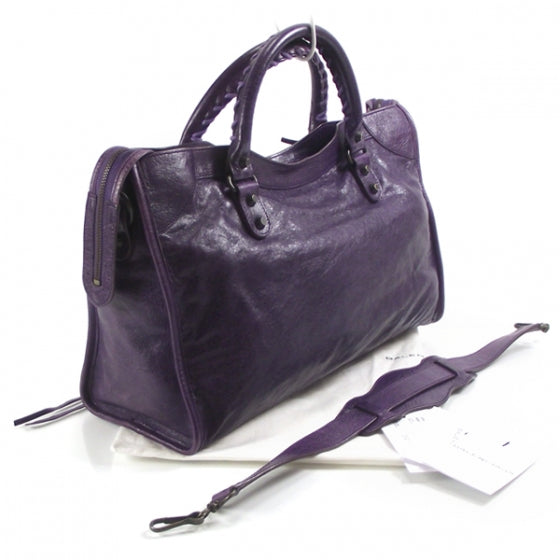 Balenciaga Agneau CITY Saphire Purple 3 of 14