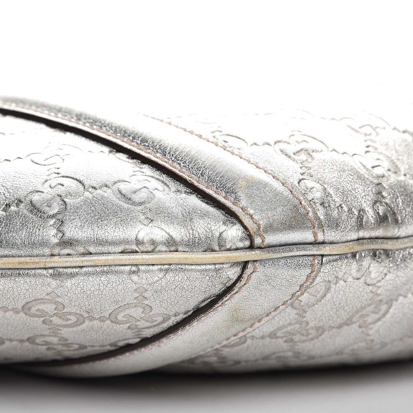Guccissima Medium Britt Tote Silver