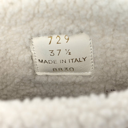 Prada Suede Shearling Ankle Boots 37.5 Cannella 8 of 10