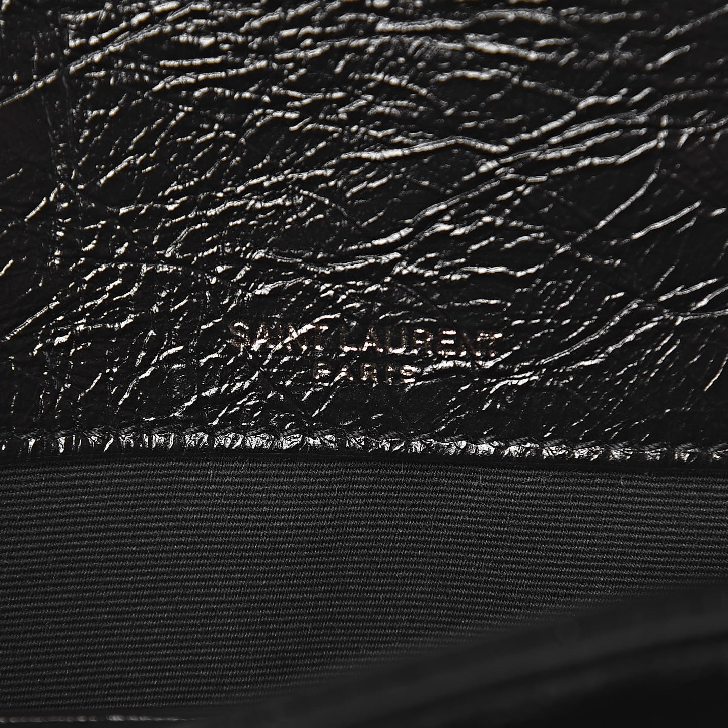 Crinkled Calfskin Matelasse Monogram Baby Niki Chain Satchel Black